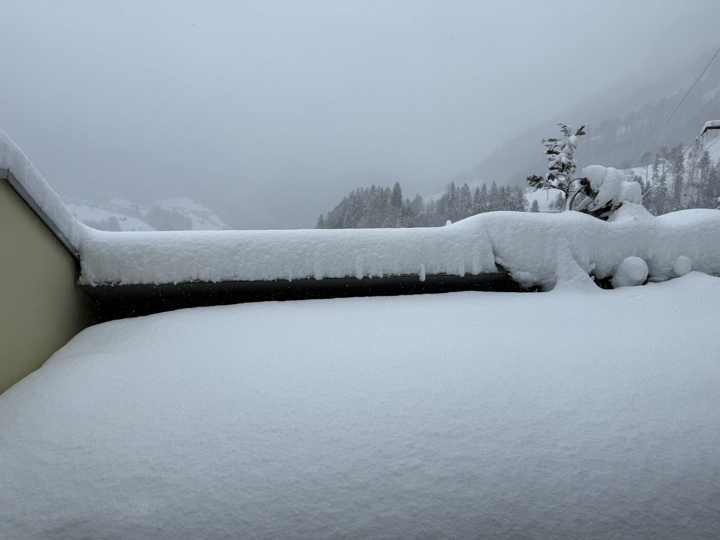 Balkon im Winter